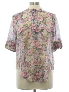 1970's Womens Floral Shirt