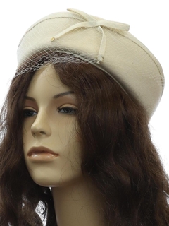 1960's Womens Accessories - Boater Hat
