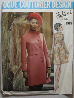 1970's Womens Vogue Couturier Fabiani Sewing Pattern